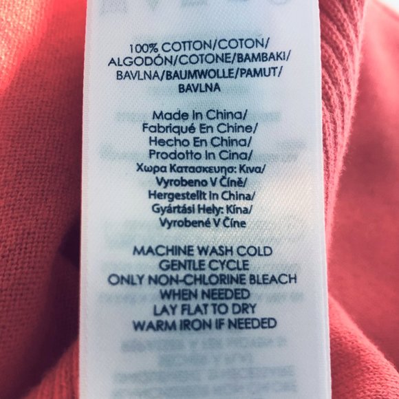 Chaps Coral Cropped Long Sleeve Cardigan-XS - Picture 4 of 6